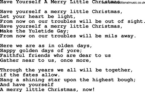 have yourself a little merry christmas lyrics